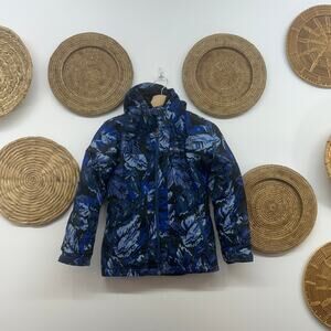 $120 Columbia Blue Black Interchangeable Winter Coat Fleece Boys Medium 10/12